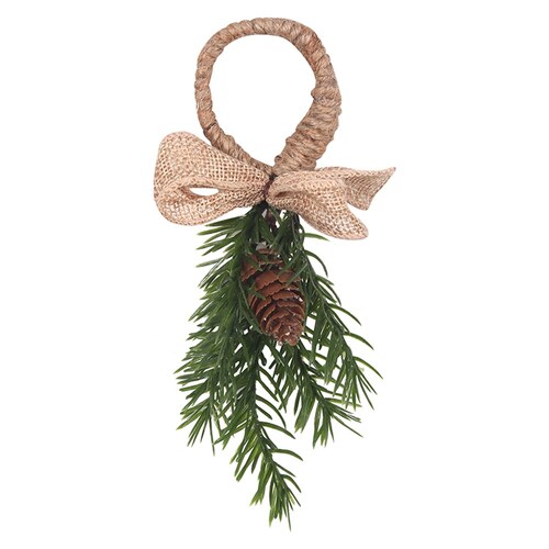 Natural Pine Leaf Napkin Ring 18cm