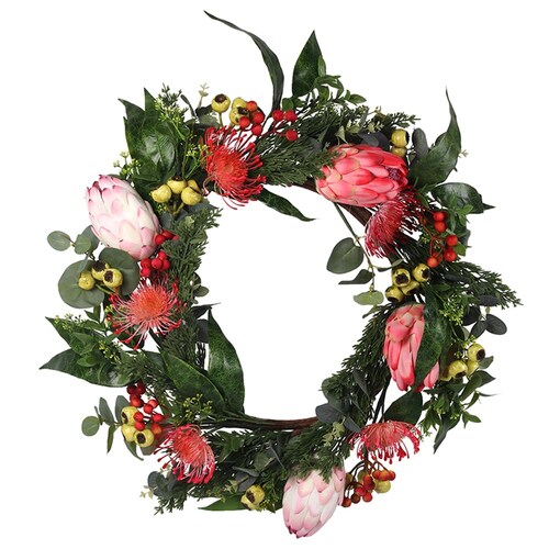 Pink Protea Wreath 65cm
