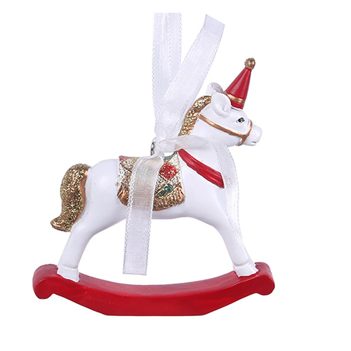 Rocking Horse Hanging Ornament 7 x 8cm