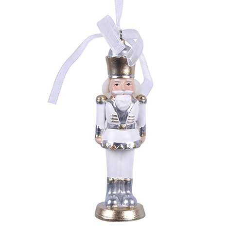 Nutcracker Hanging  White 11cm
