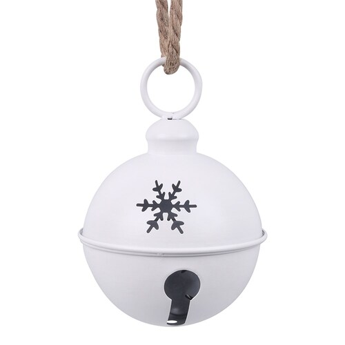 Matt White Metal Bell 16cm