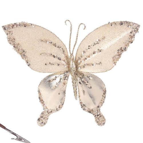 Champagne Butterfly Clip