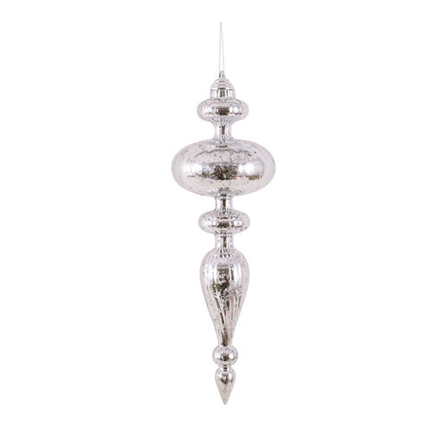 Silver Mercury Look Acrylic  Finial 35cm