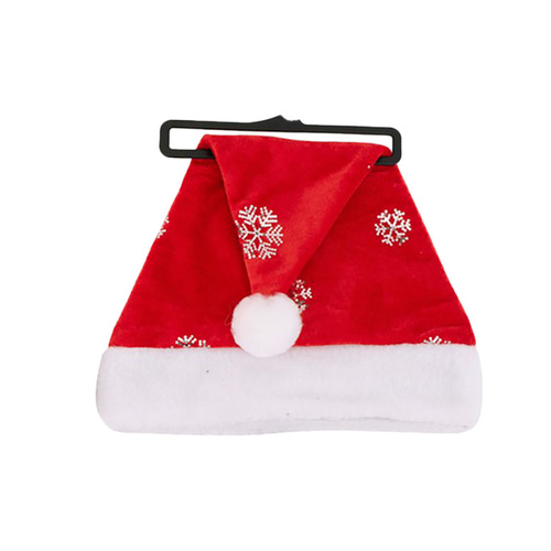  Santa Hat with Silver Snowflakes
