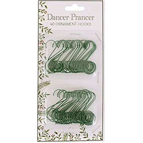 Ornament Hooks S Shape 40pc Green