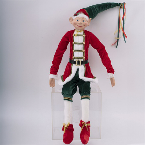 Jolly Christmas Elf in Red Jacket 90cm