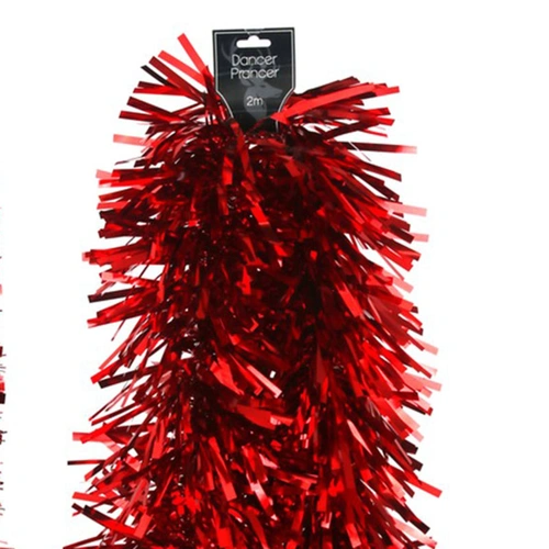 Red Single Strand  6Ply 20cm Christmas Tinsel 2.0m