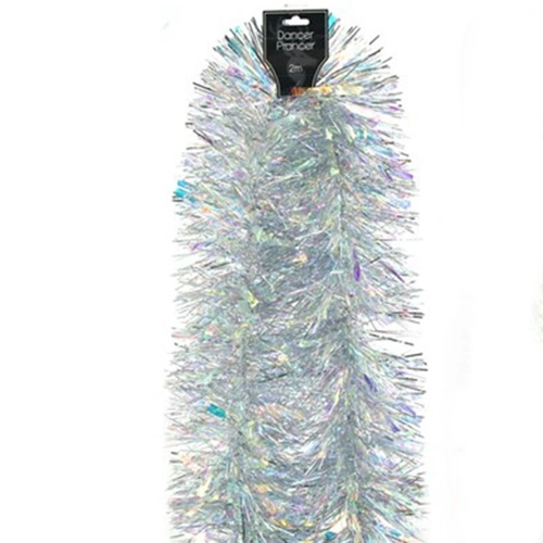 Silver Mixed Strand  6Ply 15cm Christmas Tinsel 2.0m