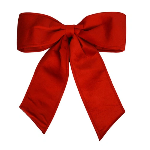 Deep Red Velvet Wired Bow 90 x 100 cm