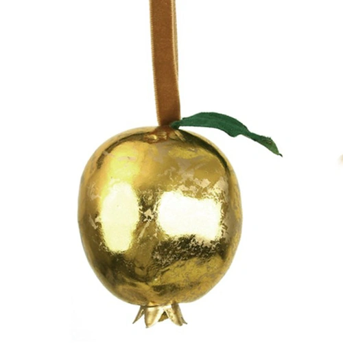 Antique Gold  Pomegranate Hanging Decoration 8 x 7 cm