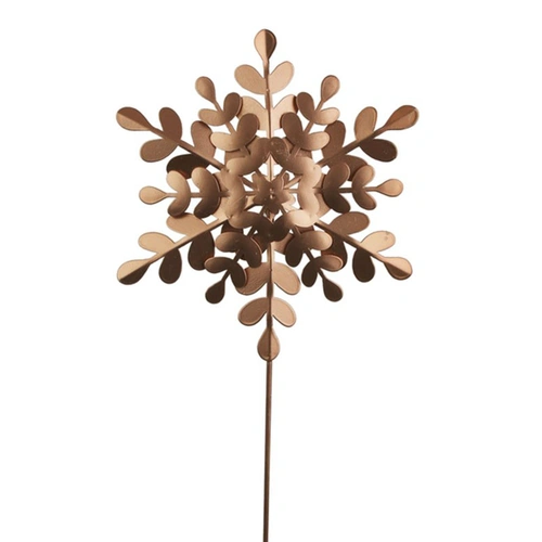 Rose Gold Metal Snowflake Christmas Tree Topper