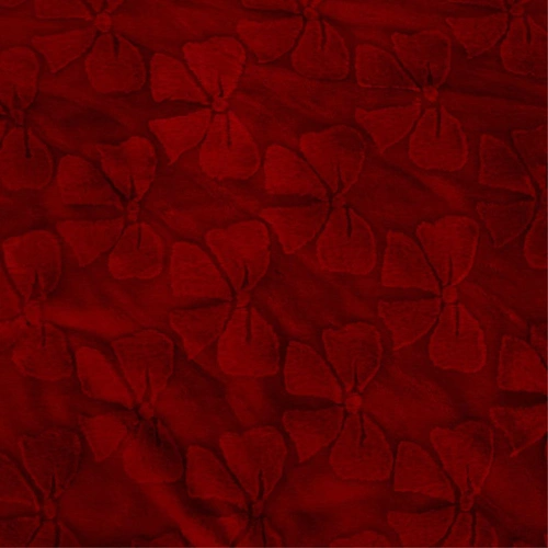 Red Bow Faux Fur Christmas Tree Skirt 120cm