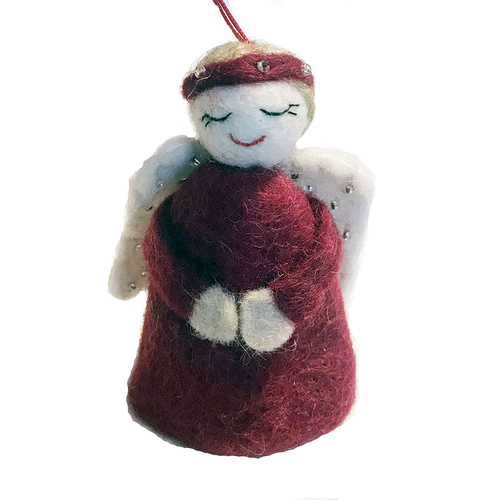 Felt Angel Hanging Christmas Decoration 8cm