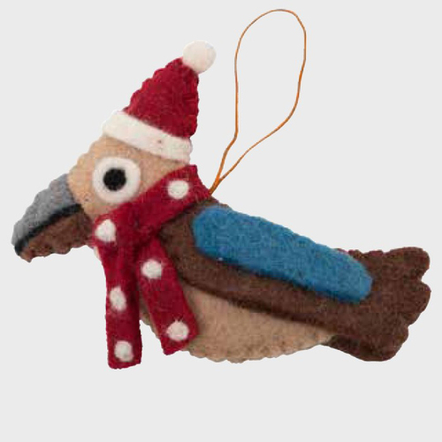 Felt Kookaburra Christmas Decoration 11cm