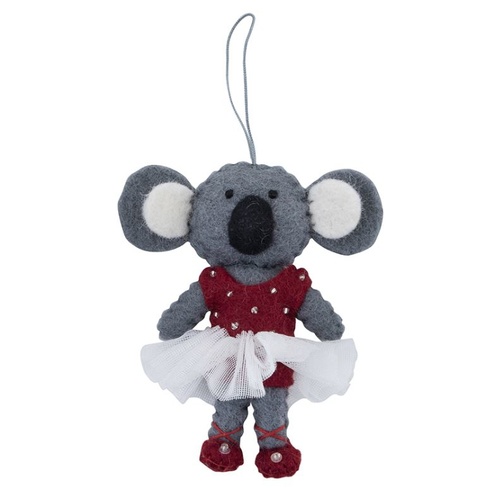 Felt Koala in Tutu Christmas Decoration