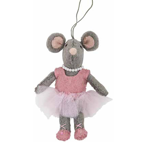 Felt  Mouse in Tutu Decoration 12cm