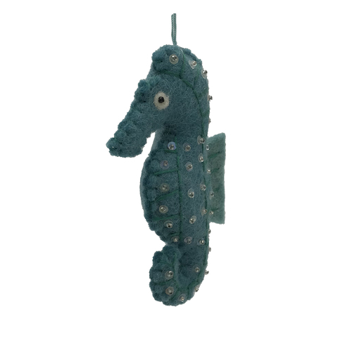 Felt Seahorse Decoration 12cm