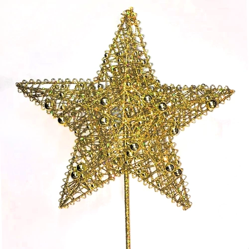 Gold Christmas 20cm Tree Topper on 24cm Stick