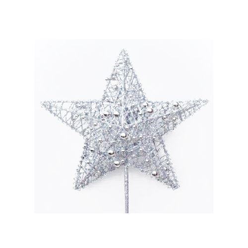 40 cm Silver Tree topper on stick