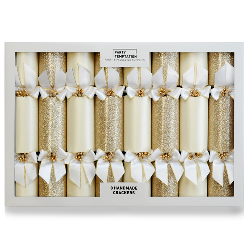 Deluxe Sparkly Champagne Crackers 8pk
