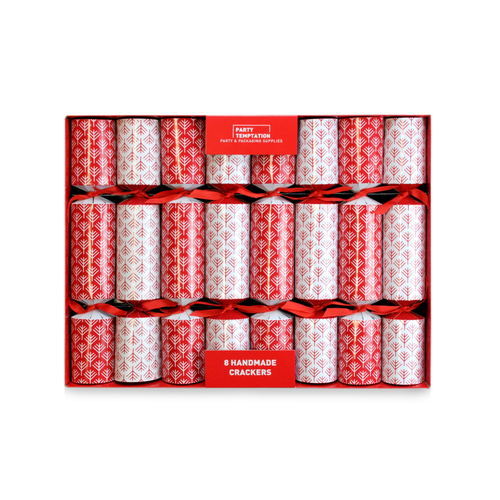 Family Red Tree Crackers 8Pk