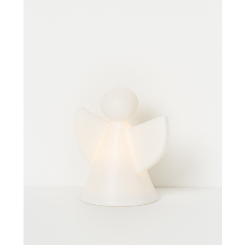 LED Porcelain Standing Angel 8cm