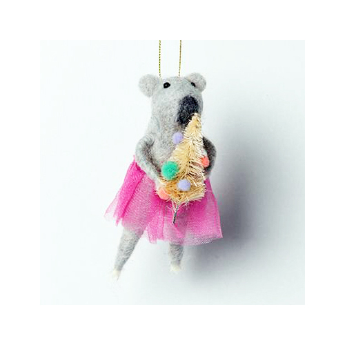 Hanging Koala in Tutu with Tree 12cm