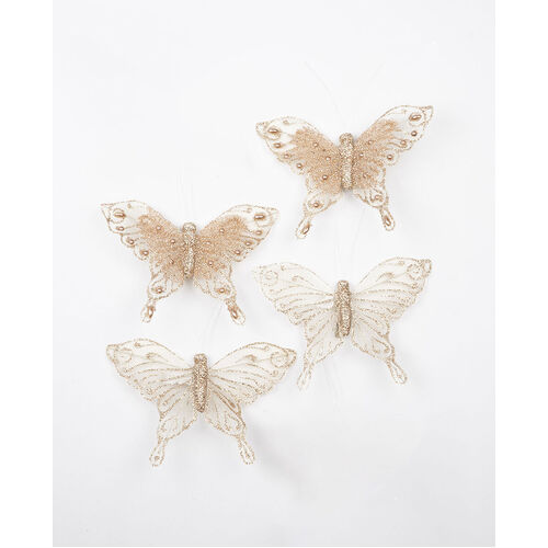 Fable Delicate Clip on Butterflies 4 pc