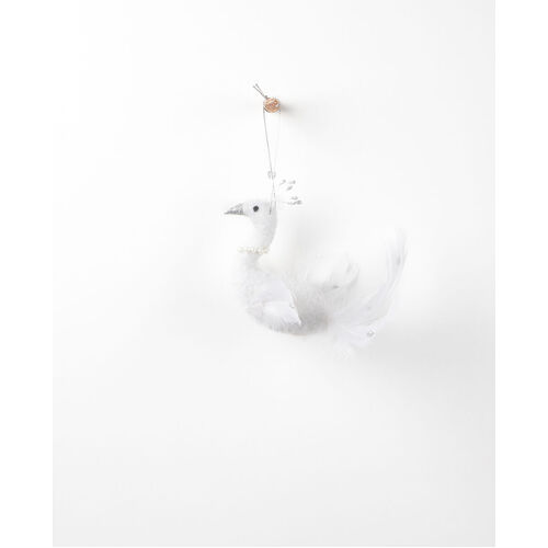 Alaska White Swan with  White Necklace 11cm