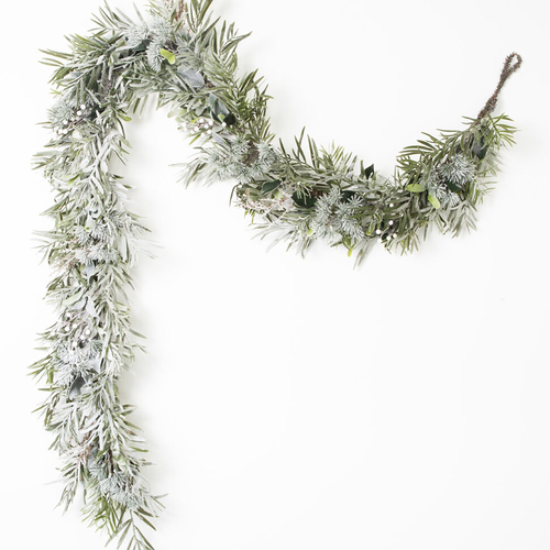 Snowy Native LED Garland  with White Berries 180cm