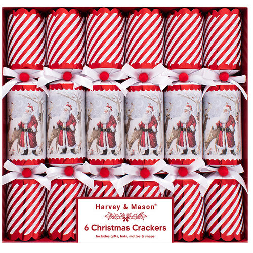 Retro Santa Crackers 6Pk