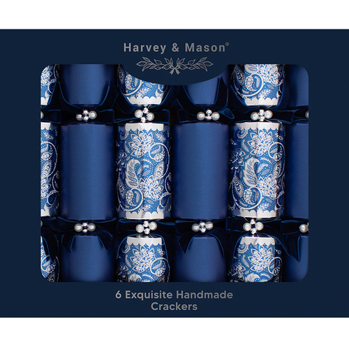 Exquisite Blue Paisley XL Crackers 6pk