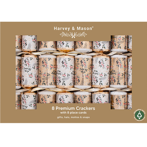 Gold Foliage Christmas Crackers  31cm