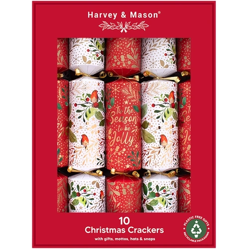 Red Robin XL Christmas Crackers  33cm