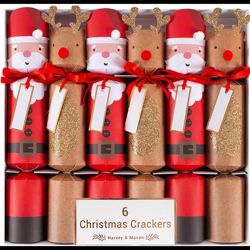 Santa and Rudolph Christmas Crackers