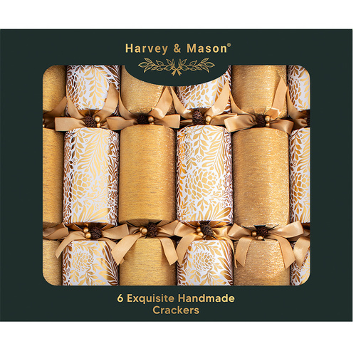 Exquisite Red Flock XL Christmas Crackers 6pk