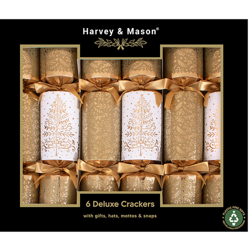 Gold Christmas Tree  Christmas Crackers  33cm