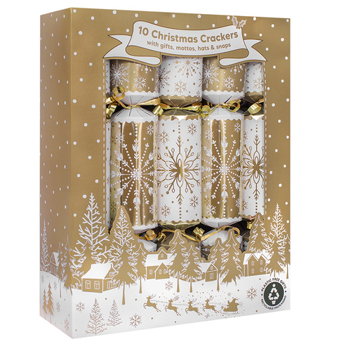 Gold Christmas Crackers  10 x 30cm