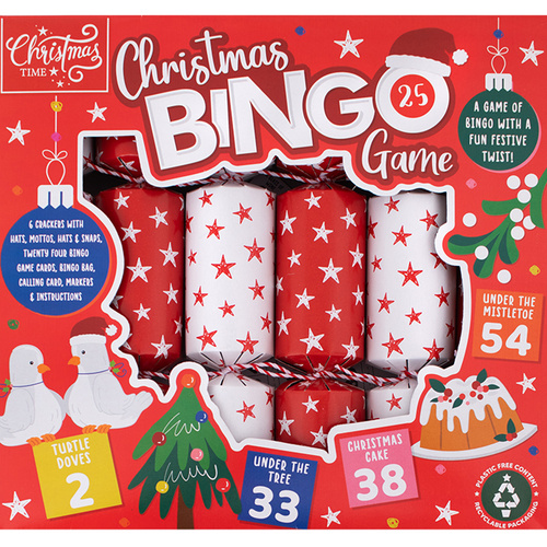 Bingo Christmas Crackers  6pk