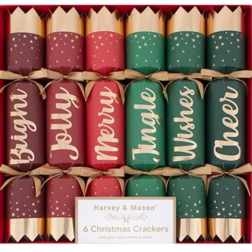 Script Christmas Crackers 6Pk