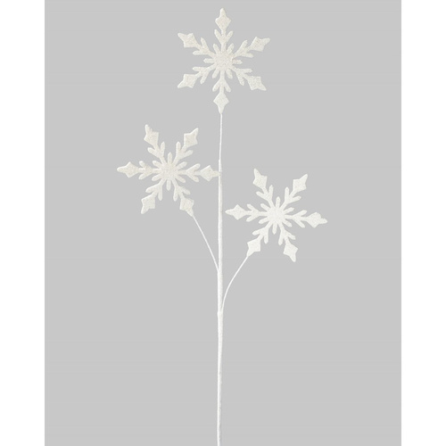 Snowflake Glitter Spray White 80cm