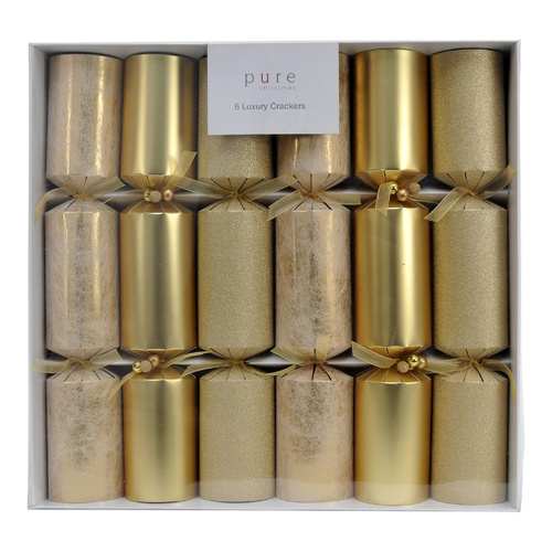 Gold Three Tone Cracker 6pk
