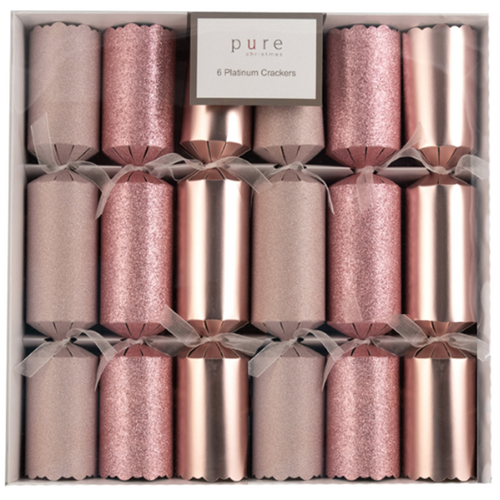 Pink and Rose Gold XL Christmas Crackers 6pk
