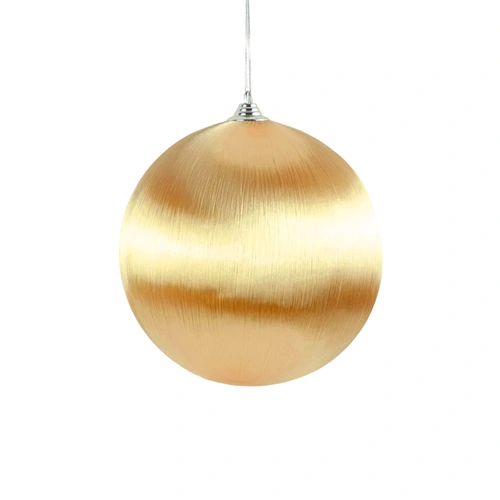 Champagne Satin Wrap Christmas Bauble 15cm