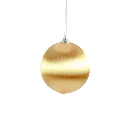 Champagne Satin Wrap Christmas Bauble 12cm