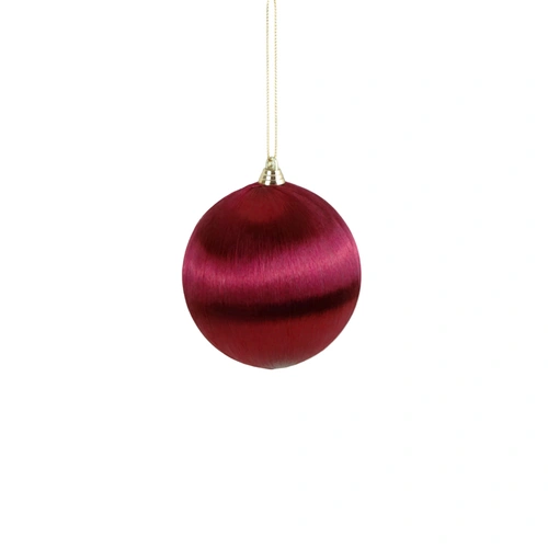 Burgundy Satin Wrap Christmas Bauble 10cm