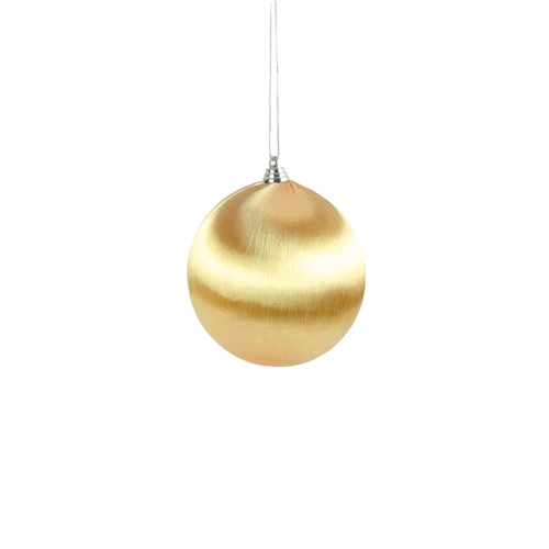 Champagne Satin Wrap Christmas Bauble 10cm