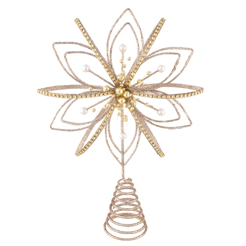 Flowerburst Gold Wire  Christmas Tree Topper