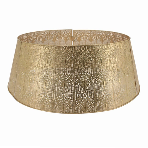 Gold  Filigree Sectional Christmas Tree Skirt