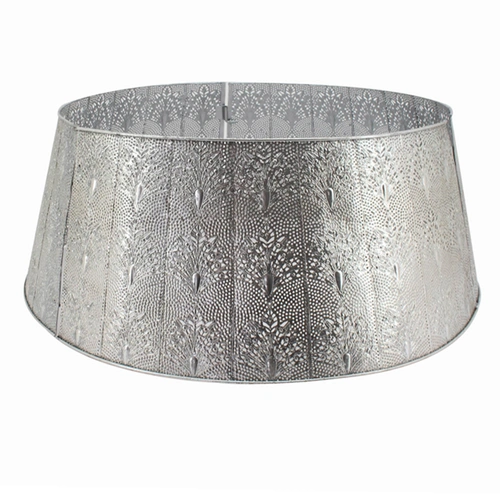 Silver Filigree Sectional Christmas Tree Skirt